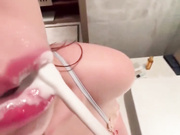 安徽韵味人妻 林梦 情趣装网袜足交道具自慰 一边骑乘大肉棒榨精一边用震动棒刺激阴蒂